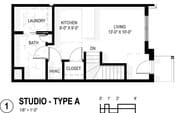 0 Bedroom / 1 Bath / 550 Sq.Ft.