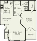 1BR/1BA