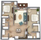 Two Bedroom/Two Bathroom "C"