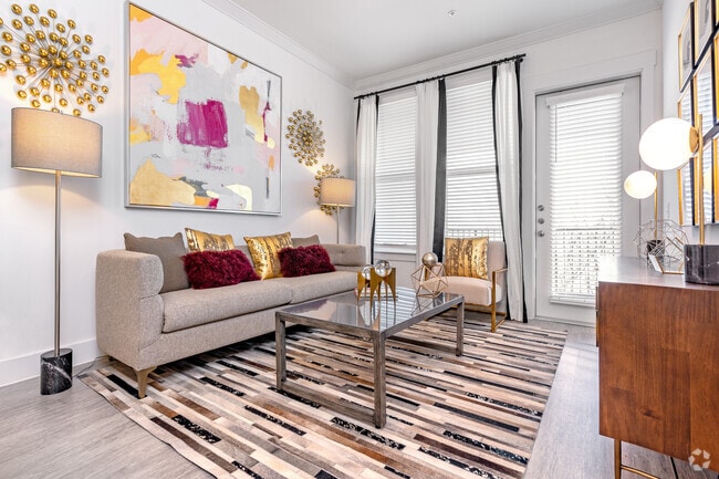 1HAB, 1BA - 770SF (A3) - Sala de estar - Reveal Lake Ridge