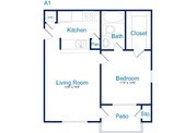 The Georgian - A1 - 1 hab - 1 baño - 609 ft²
