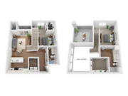 2 dormitorios | 2 baños | Loft
