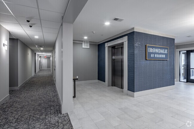 Lobby, Elevator and Hallway - Irondale at Wharton Apartments