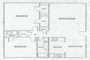2BR/1BA