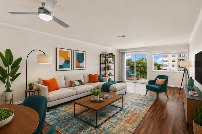 Staged Living Area l 2x2 End Apt