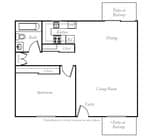 1BR/1BA