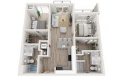 Plan D2 | 2 bedroom, 2 bathroom