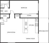 1BR/1BA