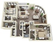 2 Bedroom | 2 Bath | 1186 SF