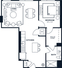 A9 | 1x1 | 695 sq ft