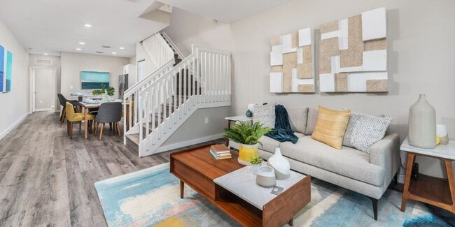 1BR, 1BA - 651 SF - Living Room - Pines Garden at City Center