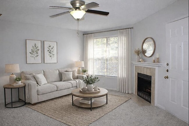 Living Room with Fireplace - Wood Springs