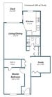 Remodeled 1-bed, 1-bath with study