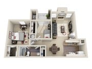 2 BR 1 BA