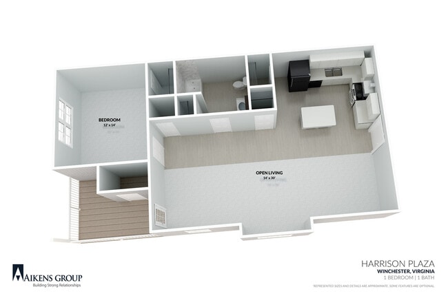 1 BEDROOM 1 BATH - HARRISON PLAZA RESIDENTIAL