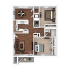 The Waverly - 2 Bedroom, 1 Bath, 896 sq. ft.