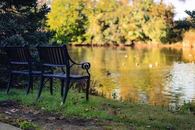 Hermoso estanque con zonas de descanso. - Berkshire Sunset