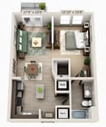 Magnolia_1Bed_1Bath_638 Sq Ft