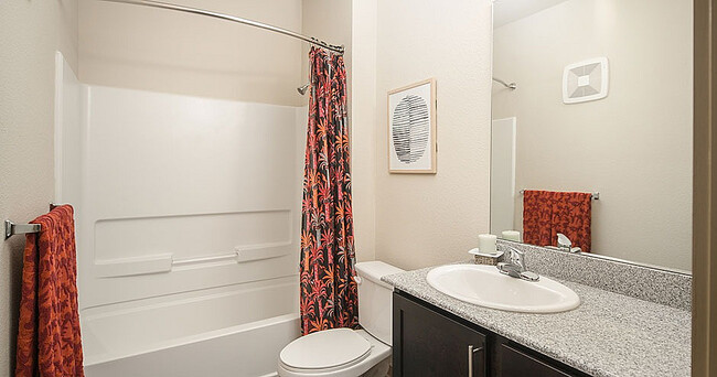 Model-Bathroom-02-13th-and-Olive-Eugene-OR - 13th & Olive Apartments