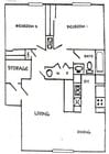 2BR/1BA