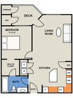 The Draper 1 Bedroom/1 Bath