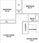 2BR/1BA