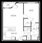 The Dogwood Floor Plan | 1 Bedroom 1 Bathroom