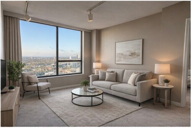 Living room - 15 Greenway Plz Unit 26H