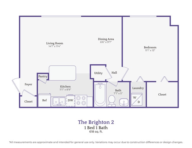 TheBrighton2_1Bed1Bath - Abbey Walk Apartments