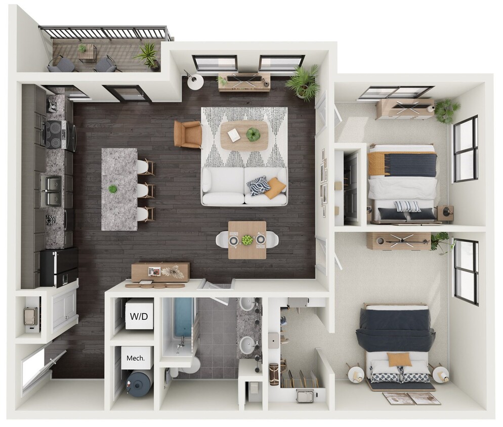 Floor Plan - Maple - Stacked Flat
