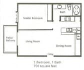 1 BR/1 BA