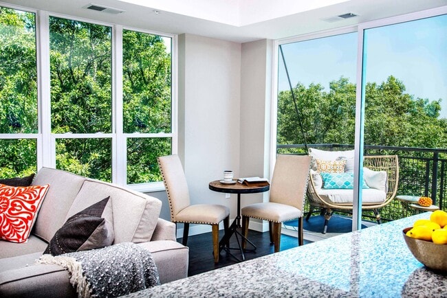 Two-Bedroom Apartment Living Room and Balcony