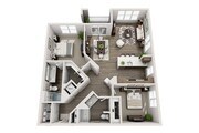 Weston Corners_B3_2B2B_1278sf_Floorplans