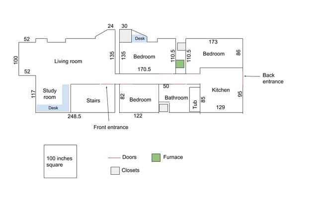 unit 2 floor layout - 827 S Laflin St