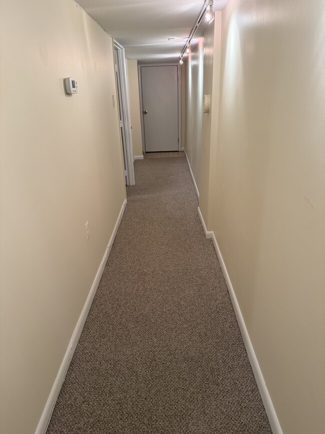 Hall to bedroom, bath and utility room. New carpeting throughout apt. - 1336 Kenyon St NW