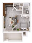 1 Bedroom/1 Bathroom