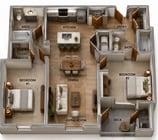 2 Bedroom 2 Bath Deluxe