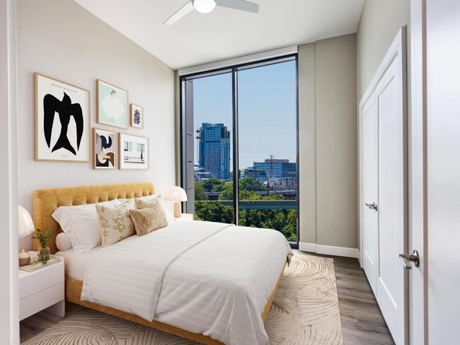 Wake up to bright mornings and a calming atmosphere in your thoughtfully designed Modera McGavock bedroom retreat.