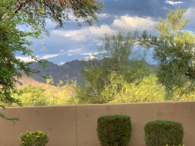 Hermosa vista a la montaña desde el patio trasero y el balcón superior. - 19475 N Grayhawk Dr Unidad 1108