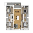 Deep Elm B1 4B4B Furnished Floorplan