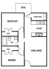 2BR/1BA