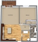 1BR, 1BA - 662 SF