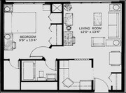 1BR/1BA