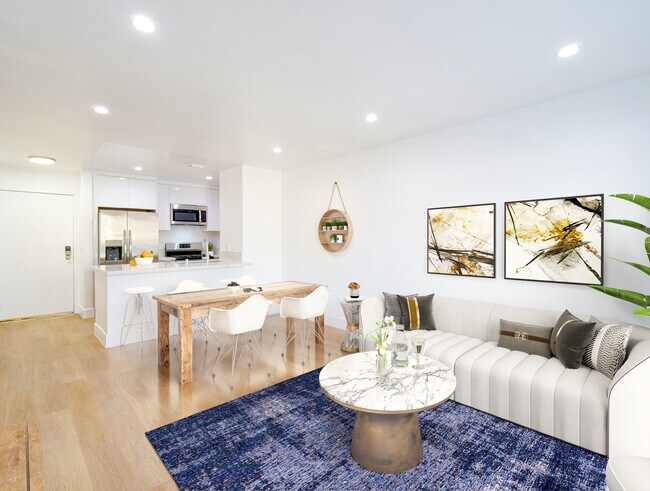 Virtually Staged Kitchen & Living Room