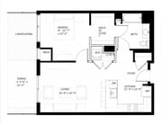 1 Bed A floor plan District 1860