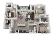 3x2 floor plan The Cooper 202
