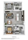 Explore this contemporary apartment layout designed for modern living.
