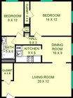 Corliss Two Bedroom Floorplan