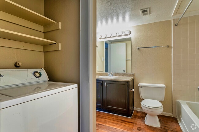 2BR,1BA - 872SF Cypress - Bathroom with Laundry