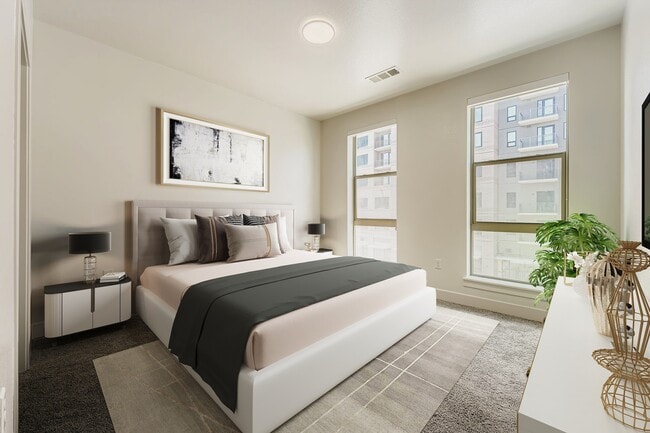 Plano B3: dormitorio espacioso con grandes ventanales